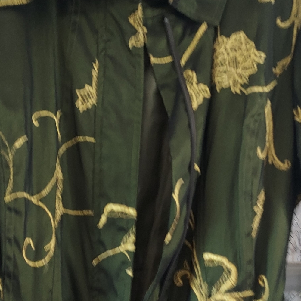 Green with Embroidered Trim Coat/Dress